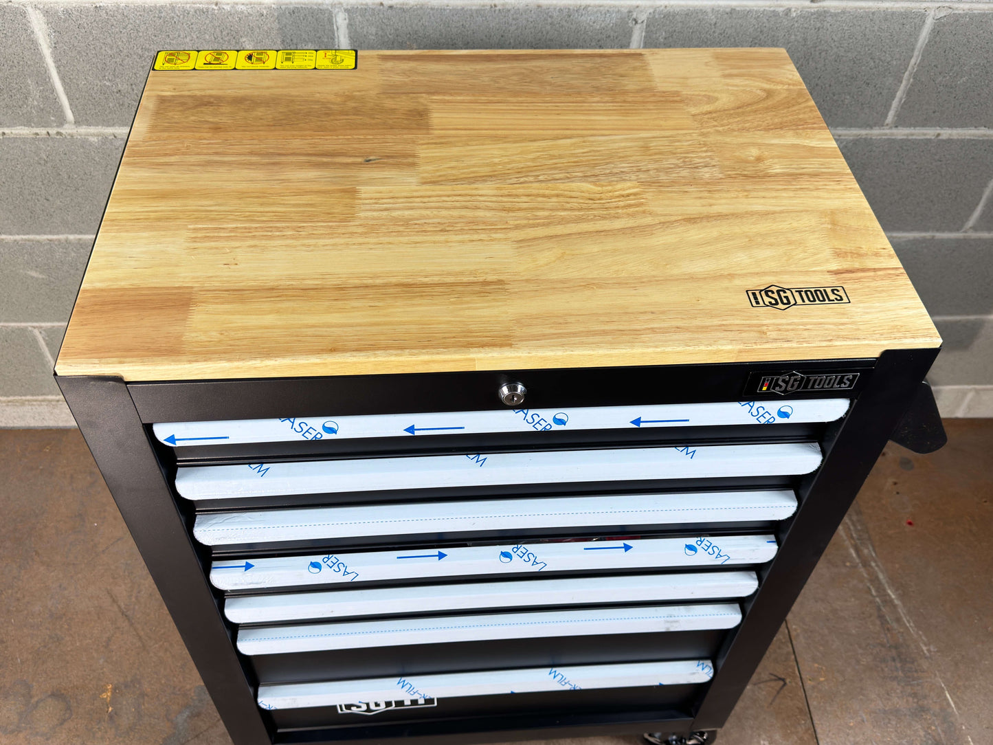 Heavy Duty 7 Drawer Tool Trolley Cabinet - 6 Trays of Professional Tools