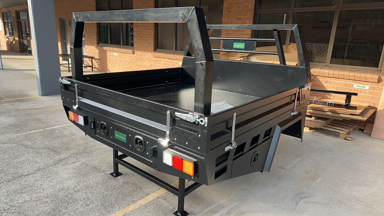 Pre-Orders!!! Heavy Duty Aluminum Tray - Dual Cab, Space Cab, Single Cab - Powder Coated in Black