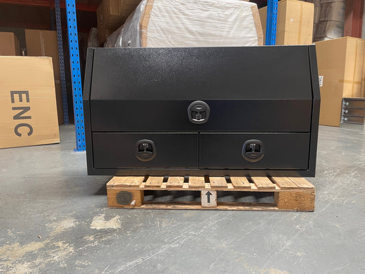 Black Side Opening Toolbox with2 Bottom Drawers - 1450mm Long