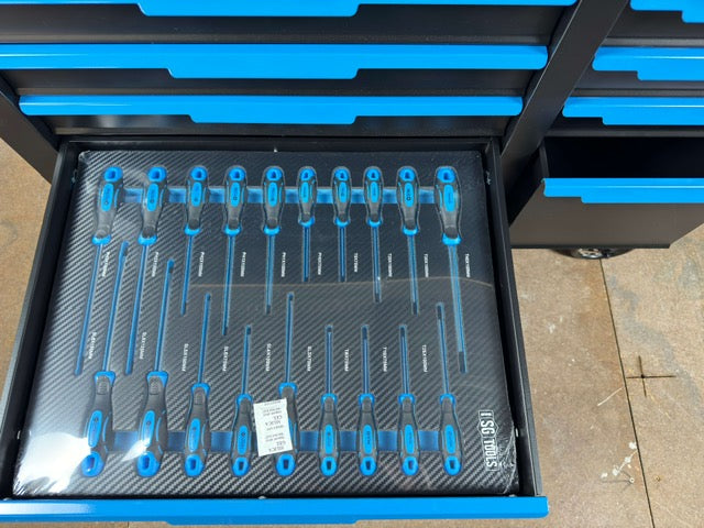 Heavy Duty 12 Drawer Tool Trolley Cabinet - 10 Trays of Professional Tools